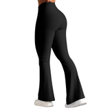 Felly | Yoga pants with asymmetrical waistband and wide legs