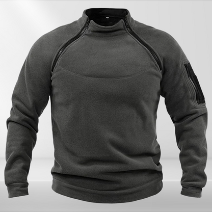 Tactical fleece sweater with hidden inner pockets