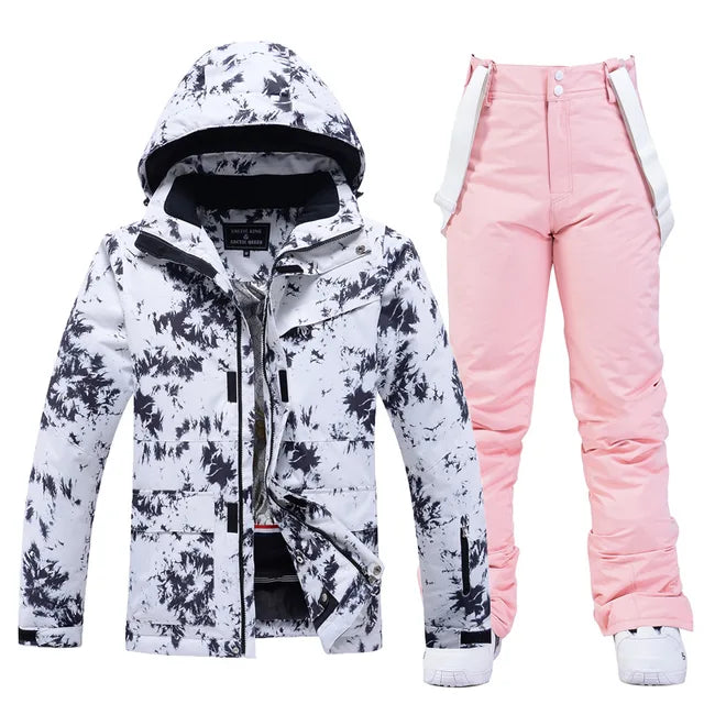 Coralie | Beautiful ski suit for women - Winter sports-Black and pink-XS-Carwer