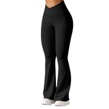 Felly | Yoga pants with asymmetrical waistband and wide legs