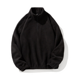 Calm | Loose-fit sweatshirt for men with half zipper and high collar