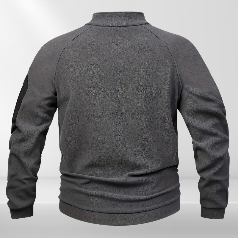 Tactical fleece sweater with hidden inner pockets