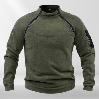 Tactical fleece sweater with hidden inner pockets