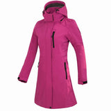 Storm | Women Waterproof long softshell outdoor hiking jacket with polar fleece lining