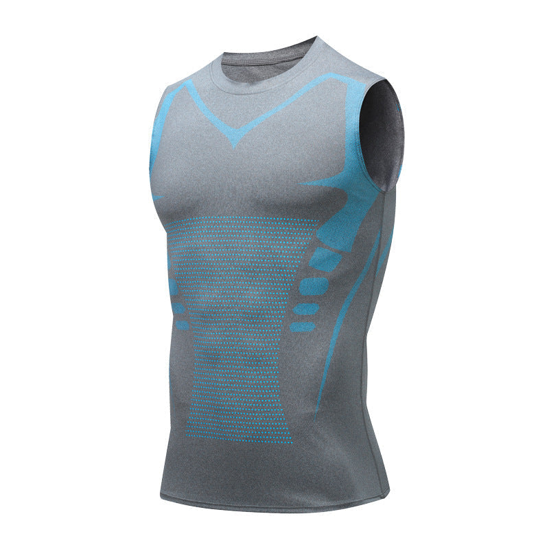 VitaBoost | Sports tank top - Baselayer compression top-Grey-S (50-70 kg)-Carwer