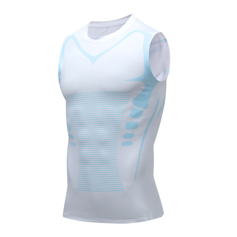 VitaBoost | Sports tank top - Baselayer compression top-White-S (50-70 kg)-Carwer