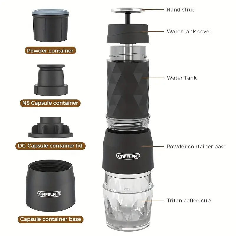 Coffee2Go | Portable espresso machine and milk frother