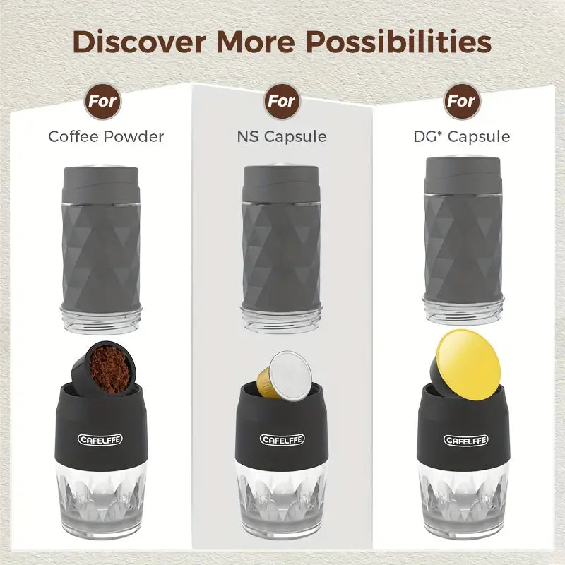 Coffee2Go | Portable espresso machine and milk frother