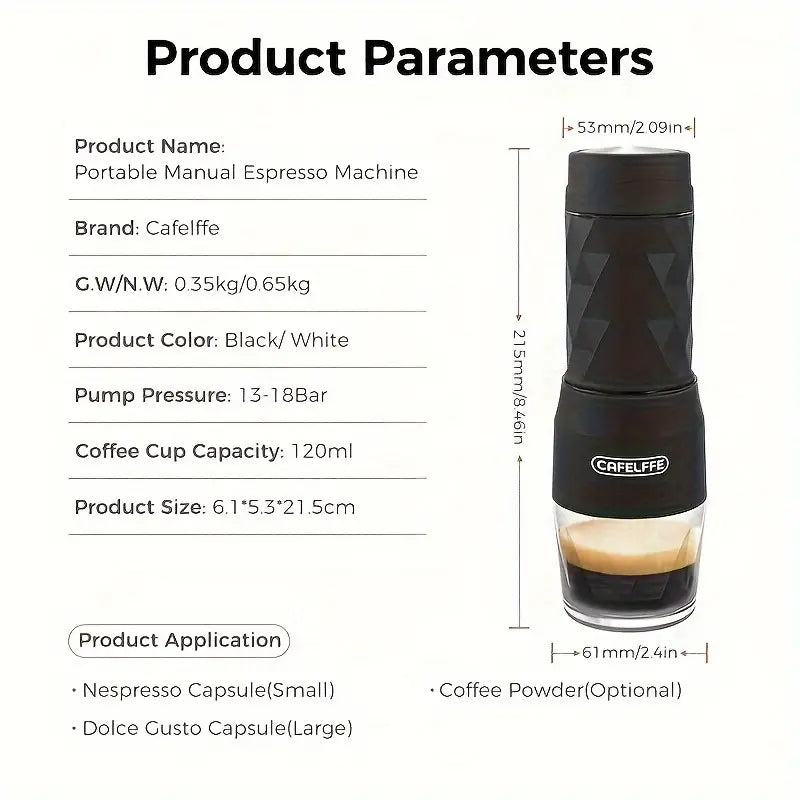 Coffee2Go | Portable espresso machine and milk frother