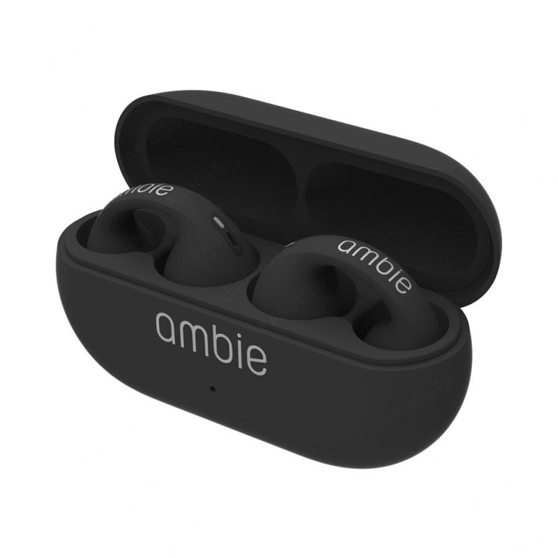 Ambie by Vibra | Bluetooth Bone Conduction Ambient Headphones-Black-Carwer