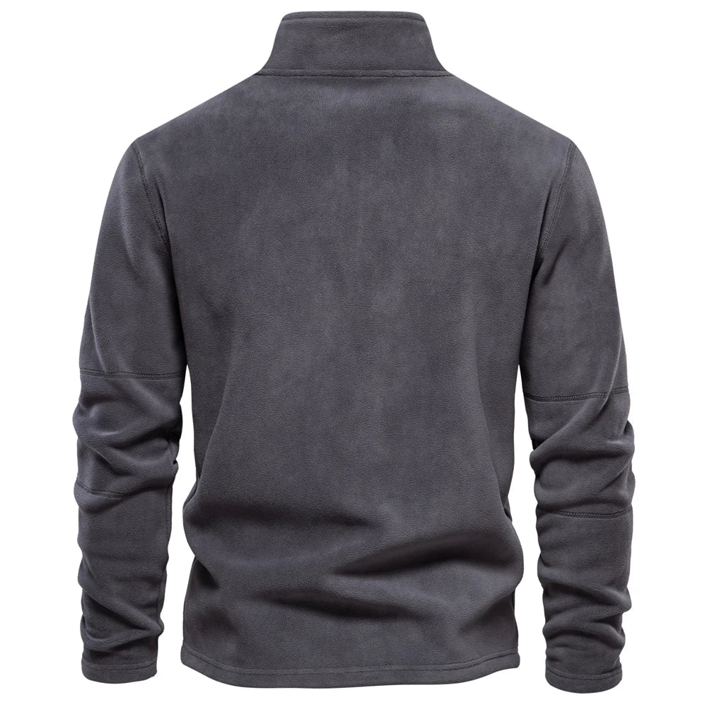 Arne | Fleece-lined sweatshirt with high collar and adjustable hem