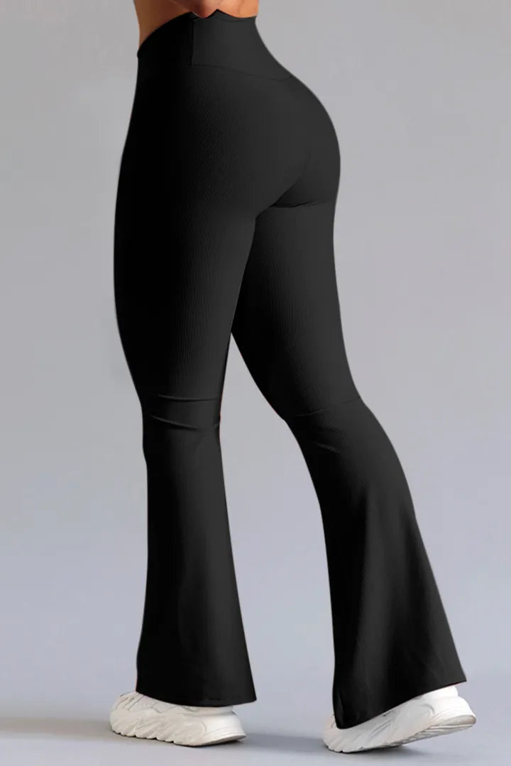 Felly | Yoga pants with asymmetrical waistband and wide legs