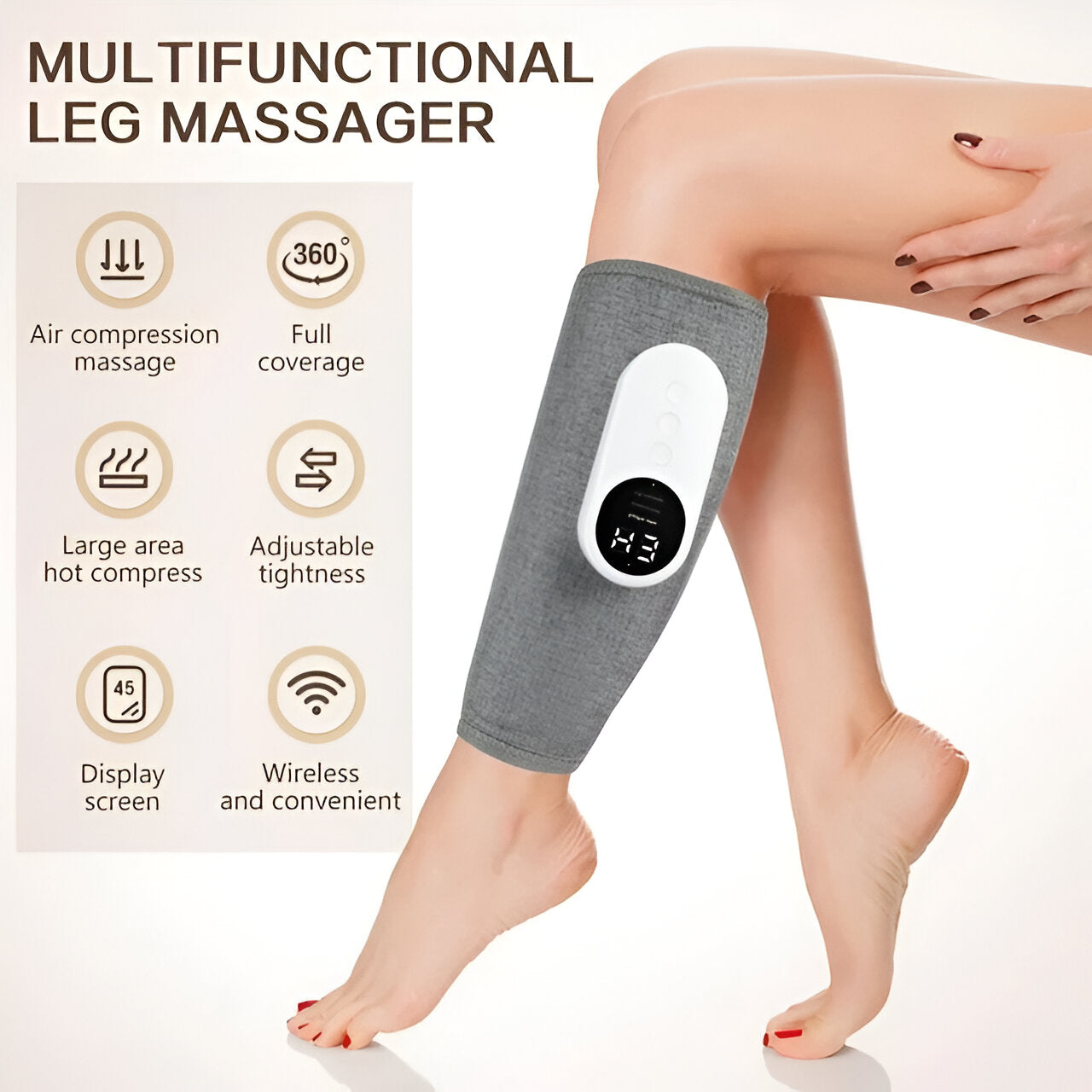 Muscle Relief | Cordless Heat Leg Massager for sports