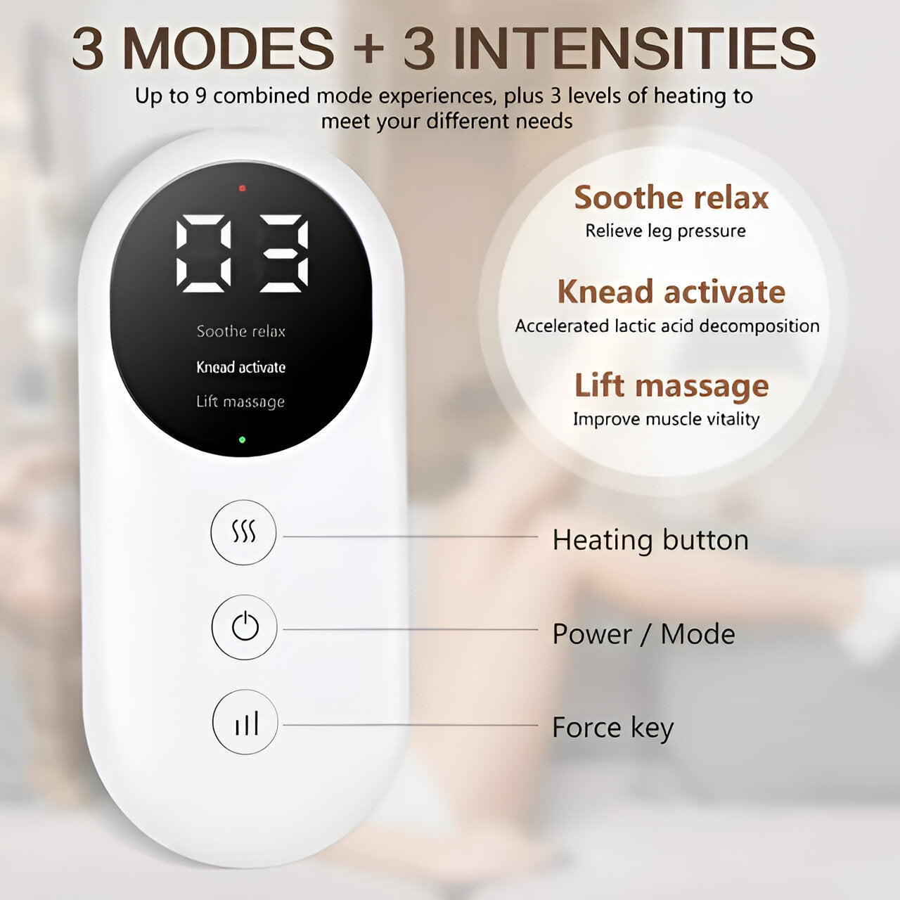 Muscle Relief | Cordless Heat Leg Massager for sports